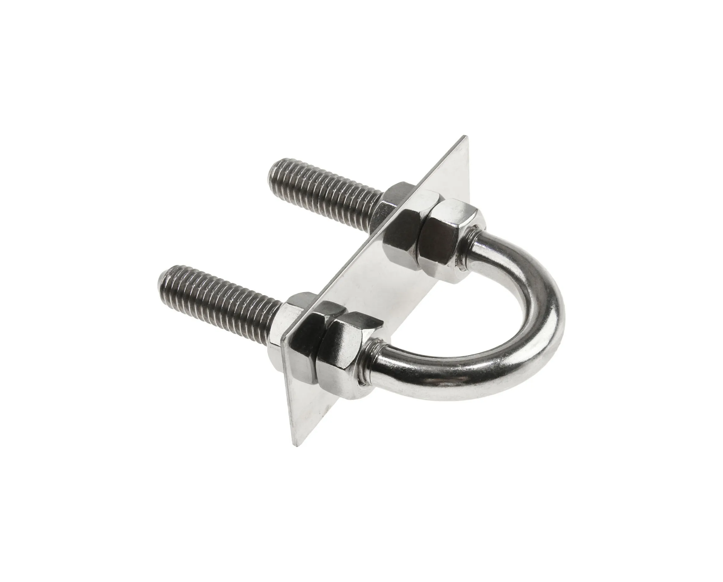 Болт-скоба U-образный Нержавеющий 88,9 мм 50 мм 12 мм 12 мм 106 мм 138 мм X5CrNi18-10 DIN 3570