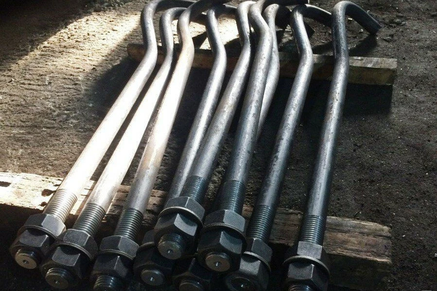 Фундаментный болт 12 мм 710 мм 1,2 Ст3 ГОСТ 24379.1-2012