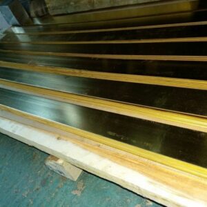 Латунная полоса 500х5 горячекатаная 500 мм 5 мм Л90 ГОСТ 2208-2007