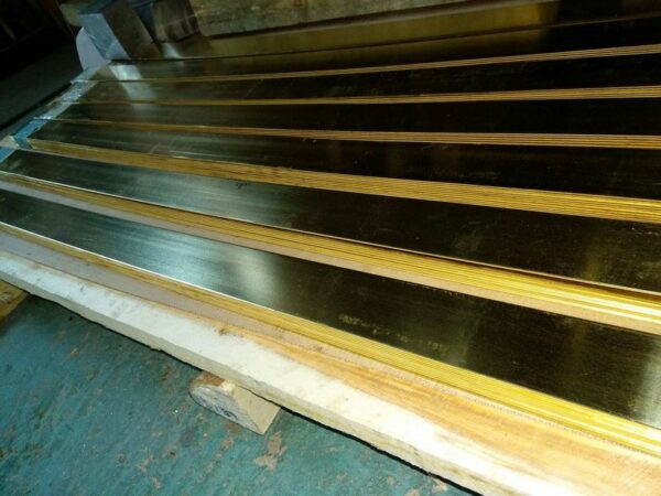Латунная полоса 550х0,2 холоднокатаная 550 мм 0.2 мм Л68 ГОСТ 2208-2007