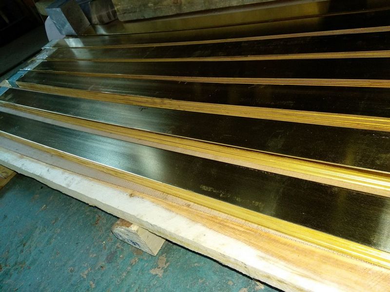Латунная полоса 1000х1,2 холоднокатаная 1000 мм 1.2 мм Л85 ГОСТ 2208-2007