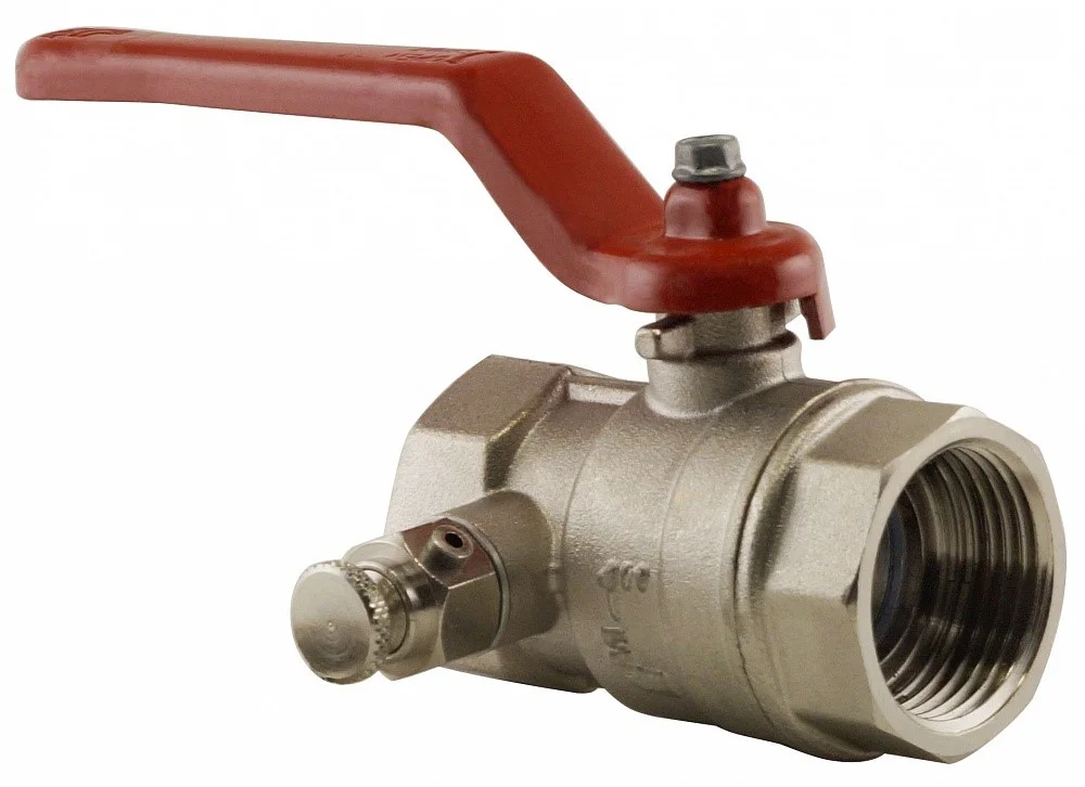 Латунный шаровой кран со спускным устройством 25 мм 6 МПа ЛС58-3