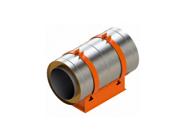 Опора в ППУ изоляции неподвижная 1020 мм 1175 мм 500 мм 340 мм оцинкованная ОСТ 36-146-88 ГОСТ 30732-2020