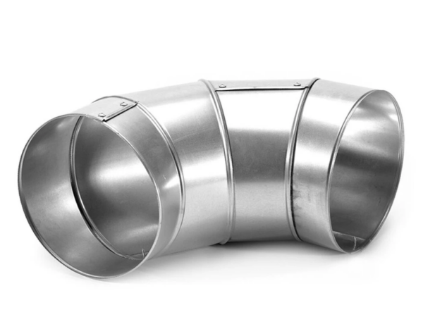Отвод кожуха из зеркальной нержавеющей стали 1300 мм