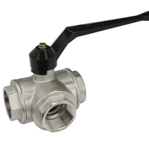 Трехходовой шаровой кран фланцевый 15 мм 16 кг/см2 Ст20 ТУ 3742-006-27844275-2014