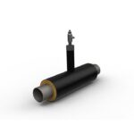 Тройник с шаровым краном воздушника в ППУ изоляции 1020 мм 1200 мм 1020 мм 1200 мм оцинкованный ГОСТ 30732-2020