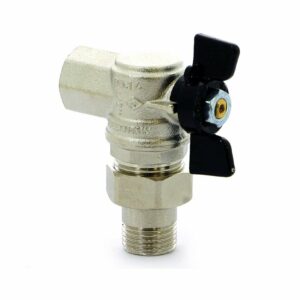 Угловой муфтовый кран 1/2х1 дюйм 1 дюйм 1.6 МПа