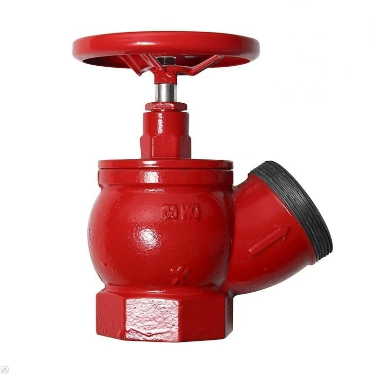 Угловой пожарный кран 125 градусов 65 мм 1.6 МПа КПК